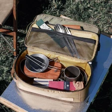 Outdoor Picnic Tableware Cups Utensils Storage Bag Portable Handheld Sorting Bag