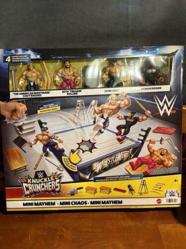 WWE Knuckle Crunchers Mini Mayhem Costco Exclusive Set Cody Rhodes Roman Reigns
