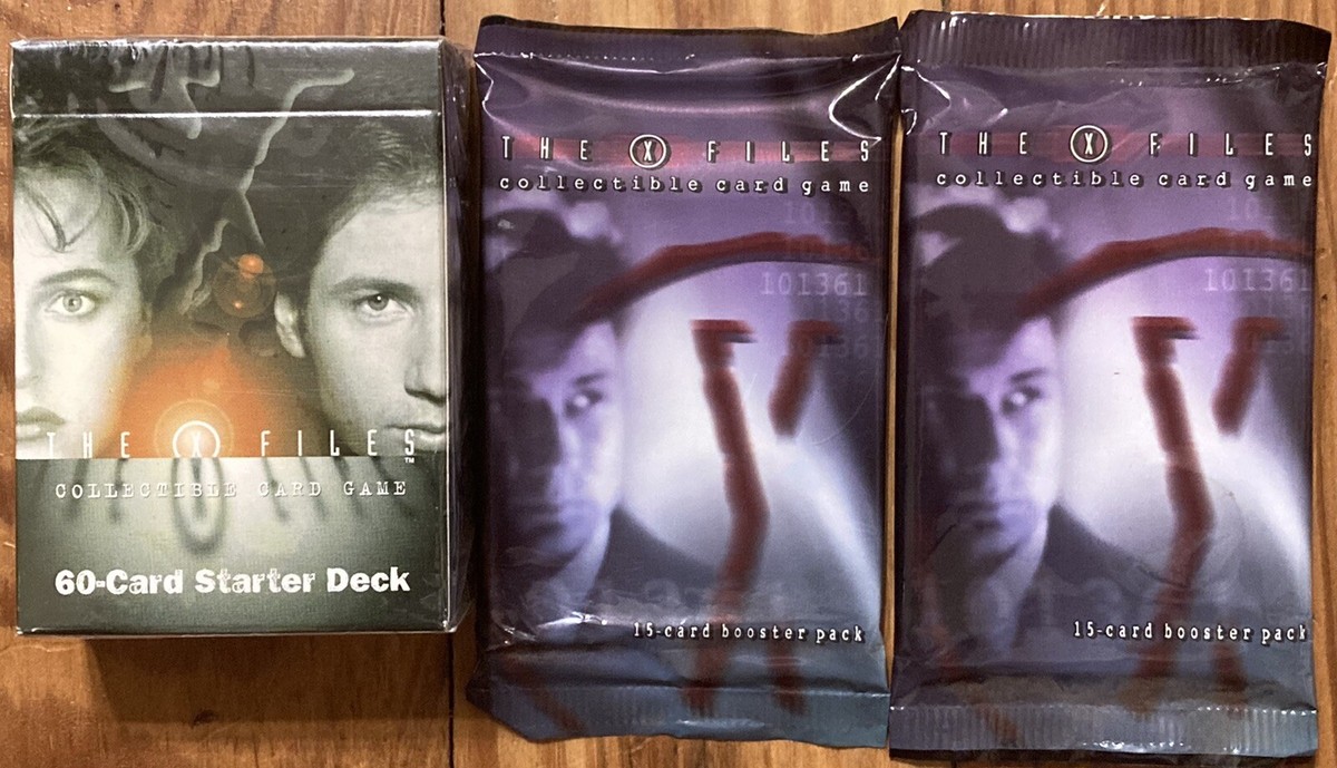 X-Files CCG Premier Starter Deck plus Two Third Season Booster Packs NEW  Sealed