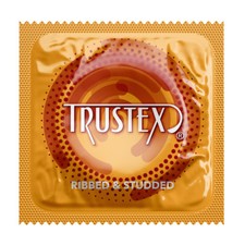Trustex Ribbed Studded Lubricated Latex Bulk Condoms - Choose Quantity