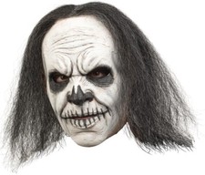 Voodoo Doctor Mask Adult Grey Hair Tribal Halloween Ghoulish