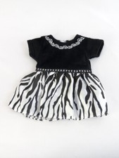 NEW~18"black & white Zebra print dress fits AMERICAN FASHION GIRL DOLLS $$$ SALE