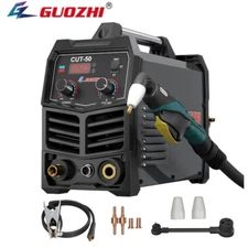 GZ GUOZHI 50Amp Plasma Cutter, Dual Voltage 110V/220V, 10MM Clean Cut, Air Cut