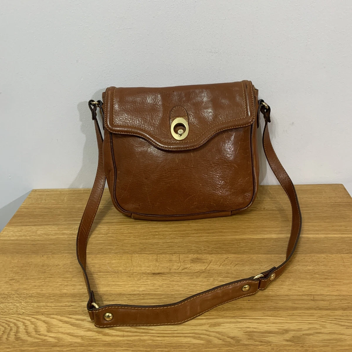 Massimo Dutti leather shoulder bag satchel bag Massimo Dutti