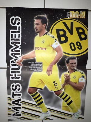 Just Kick It POSTER Mats Hummels Borussia Dortmund BvB Bundesliga Fußball