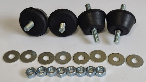 6x Gummipuffer M8 23x30mm - Schwingungsdämpfer Für Klimaanlagen, Maschinen, Kompressoren