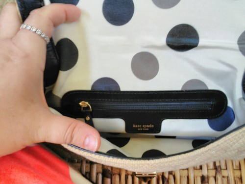 Pre-owned Kate Spade Woven Straw Shoulder Bag Clutch Chain Strap Purse - Picture 5 of 6
