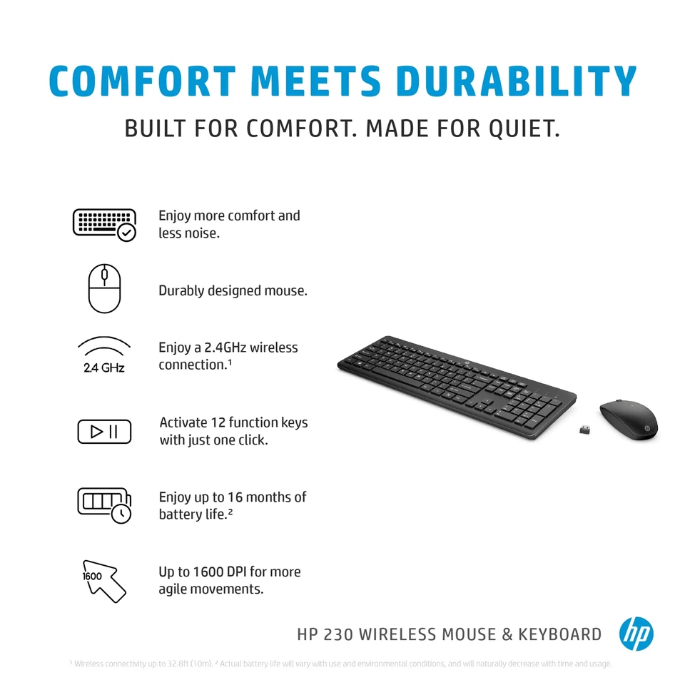 HP 230 Wireless Mouse and Keyboard Combo - Image 3 of 4