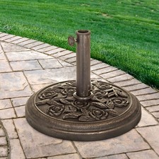 9Kg Round Cast Iron Parasol Base Stand Outdoor Umbrella Patio Garden Heavy Duty