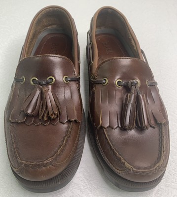 Bass Mens Brown Leather HENRY Tassel Loafers sz 8 M | eBay display picture 2