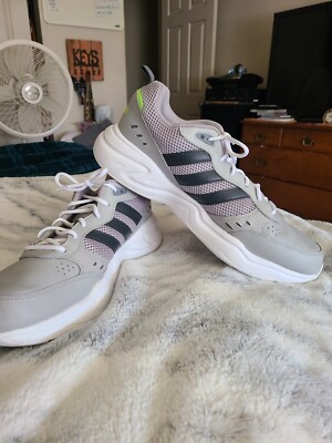 ADIDAS MEN'S  NEO STRUTTER CROSS TRAINER SIZE 14, GREY/WHITE /GREEN