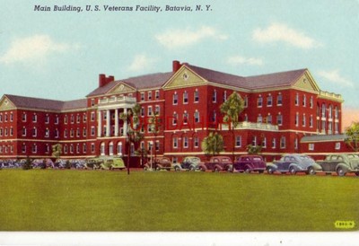 MAIN BUILDING, U.S. VETERANS FACILITY, BATAVIA, N.Y. circa 1940