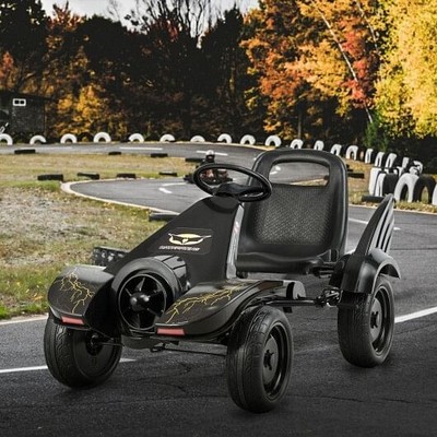 Kids Pedal Go Karts Ride on 4 Wheeler Batmobile Racer Toy Child  