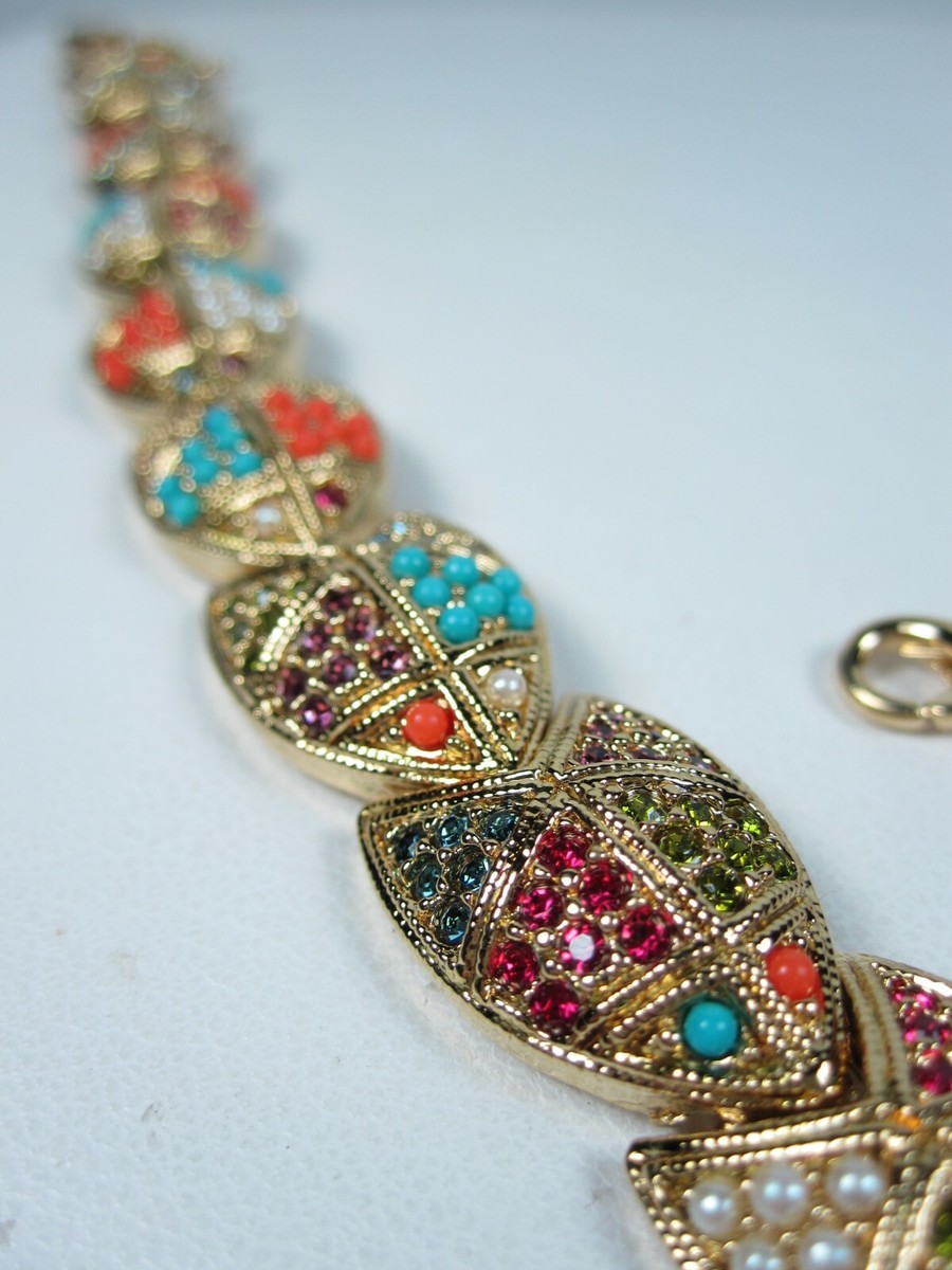 D'Orlan Gold Plated Bracelet with Swarovski Crystals 1/2