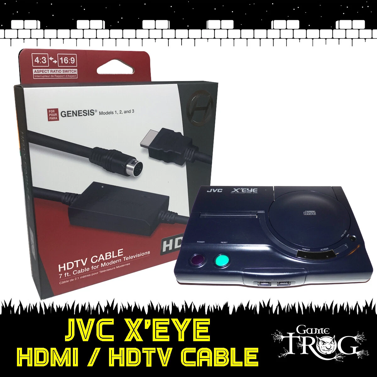 JVC X'EYE - HDMI HDTV Cable 720p Resolution High Definition Smart TVs