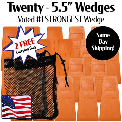 COLD CREEK LOGGERS 20 - 5.5 " USA HARD logging Felling Bucking Tree Forestry Falling Spiked Wedges