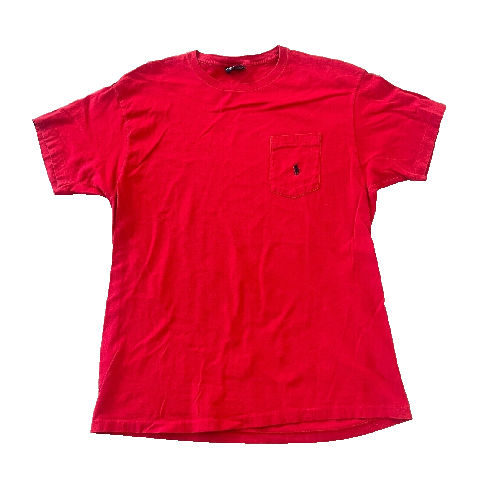 Polo Ralph Lauren vintage camicia uomo media rossa pony logo manica corta tasca