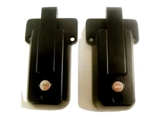 2- KEYED ALIKE Black Locking Cargo Trailer Cambar Door Latch Vise Lock Cam Bar