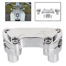 Chrome 2" CNC Handlebar Risers Top Clamp For Harley Night Train Road Glide FLTRU