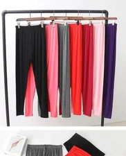 Women Knit Silk Thermal Long Johns Underwear Leggings Pants Base Layer Bottoms