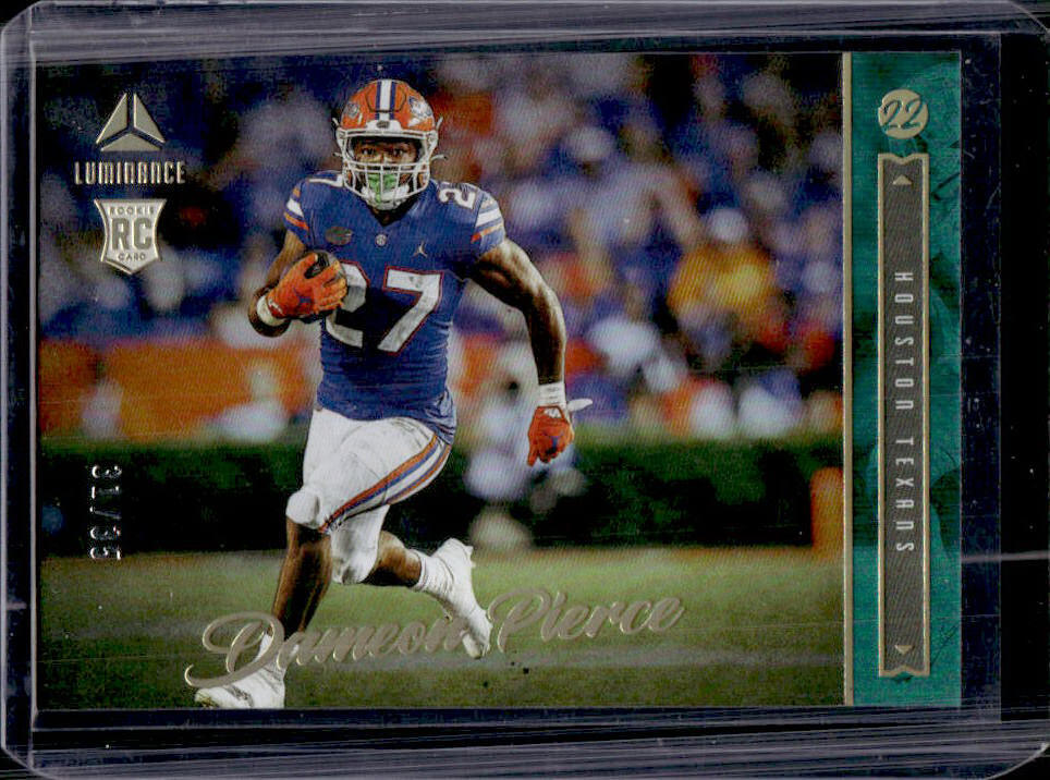 2022 Panini Luminance Dameon Pierce Teal RC #31/35 #184 Texans
