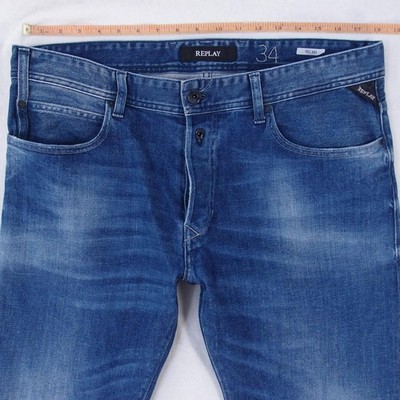 Herren Replay MA901 RBJ 901 Stretch Slim Straight Blau Jeans W35 W34 L32