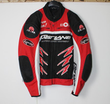 Veste De Moto Fastlane Taille 3XL D'Occasion (Sg134) Noir Et Rouge Vintage Avec