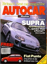 AUTOCAR MAGAZINE 01-SEP-93 - Toyota Supra, Porsche 928 GTS, Vauxhall Astra GSi