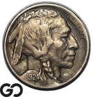1924-D Buffalo Nickel, Better Date Denver Issue, Choice XF++/AU