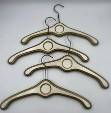 Vintage 1950s Nevco Hollywood Regency Hanger Set of 4 Gold Ivory Mid Century