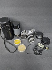 Yashica J-7 Vintage 35mm Film Camera With Zoom Lens And Accessories: Not Tested