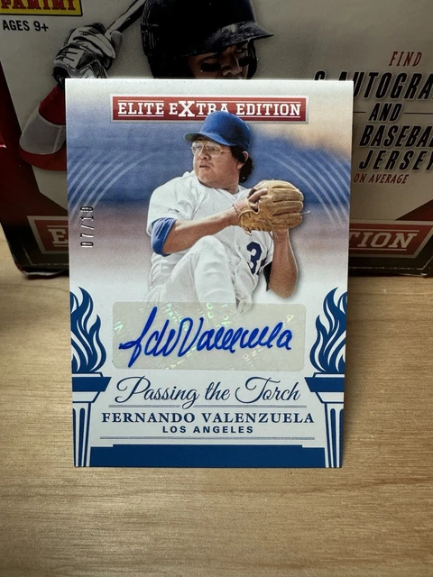 2015 Panini Elite Fernando Valenzuela Julio Urias Dual Auto #/10! RARE AUTOGRAPH
