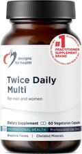 Methylated Multivitamin for Women & Men - Twice Daily Multimineral Supplement & 
