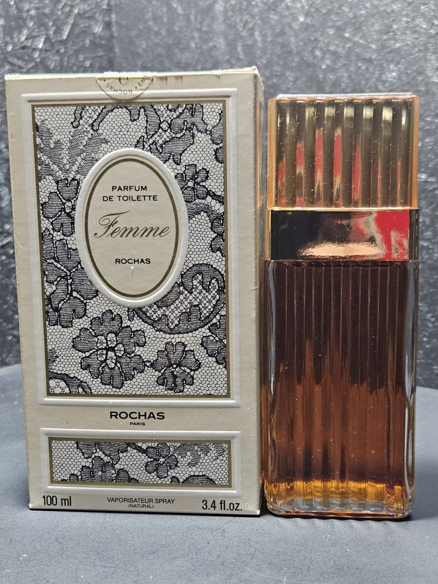 Vintage ROCHAS FEMME Parfum 3.4oz 100ml Old Batch! | eBay