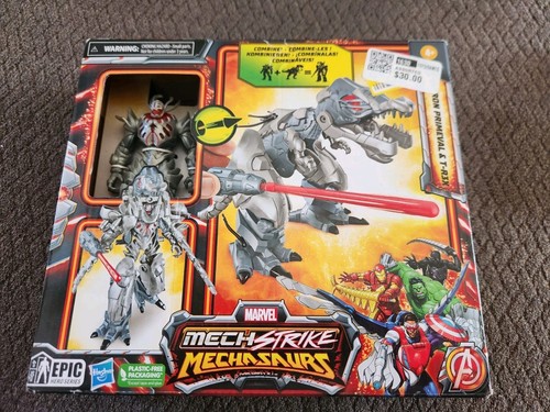 Marvel Mech Strike Mechasaurs 4.5 Ultron Primeval with T-R3X Mechasaur Action Figures, Super Hero Toys at Coquitlam Centre in Coquitlam, BC