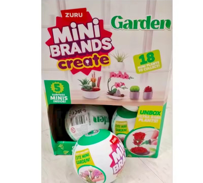 Mini Marken Create Garden von Zuru - Mystery Capsule 4 Pack Bundle - Neu Versiegelt