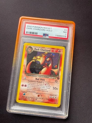 Pokemon Dark Charizard Holo Rare Team Rocket Set 4/82  2000 PSA 7 NEAR MINT