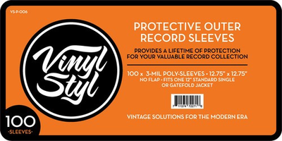 #ad Vinyl Styl® VS P 006 12 Inch Outer Record Sleeves Open Top 100 Count Clea $21.99