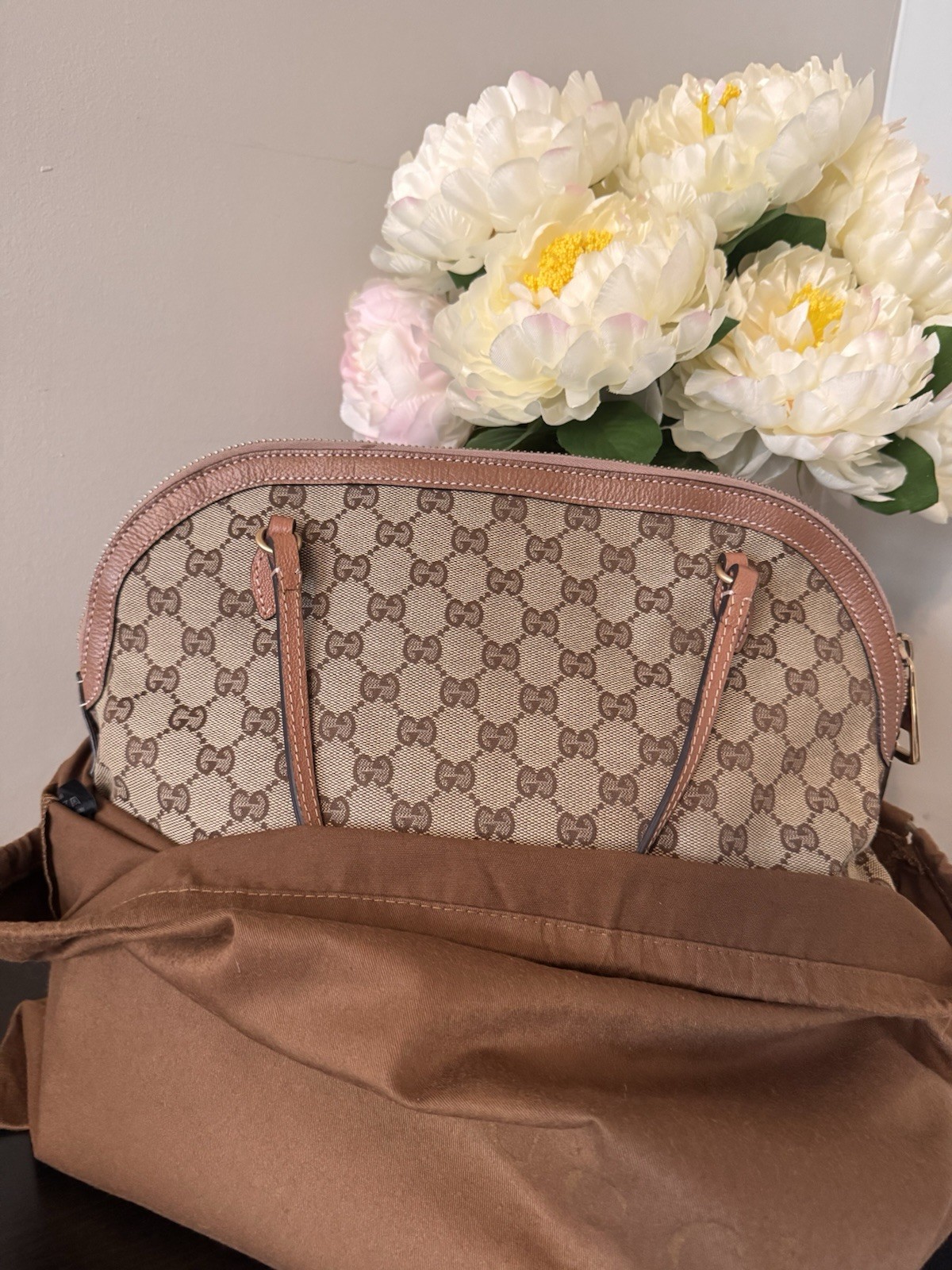 Authentic Gucci Monogram Brown Bree Shoulder Bag … - image 3