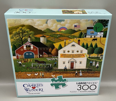 Charles Wysocki 300 Large Piece Jigsaw Puzzle House Movers by Buffalo Games