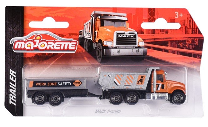 Majorette 212053154 - Trailer Assortment - MACK Granite - New