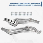 EXHAUST HEADER FOR 2011-2014 FORD MUSTANG GT V8 5.0L PAIR,STAINLESS STEEL 304