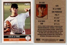 Luis De La Torre 2026 ONYX Vintage Baseball OV-LUDE Giants