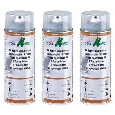 3 x Colormatic 1K Epoxid Primer grau 400ml 174414  Grundierung Haftgrund 