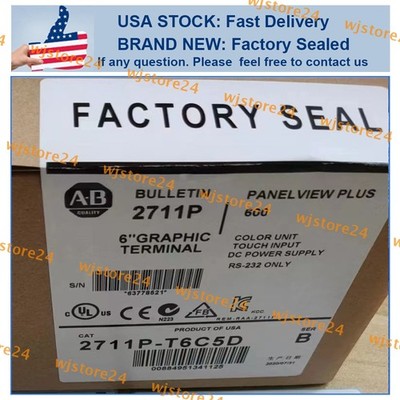 2711P-T6C5D PanelView Plus 600 Terminal 5.5'' touch screen RS-232 24VDC supply AB