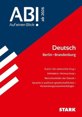 STARK Deutsch - Abi - Auf einen Blick! 2026 Berlin/Brandenburg (Skripte / Abi - 