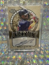 2024 Leaf Lumber Ronald Acuña Jr Grain Assault 1/1 Auto 🔥 MVP Superstar Encased