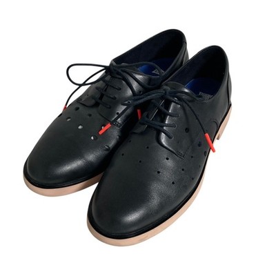 CAMPER Twins Leather Lace-Up Dress Shoes, Size 37, Black Women