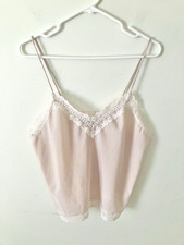 Vintage Christian Dior Camisole Lace Trim. Size Large. Blush Pink/ Nude. Lingeri