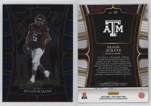 2023 Panini Select Draft Picks Concourse Blue De'Von Achane #20 Rookie RC